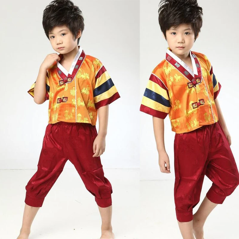 Дети Вышивка корейский традиционные наряды Обувь для мальчиков Национальный