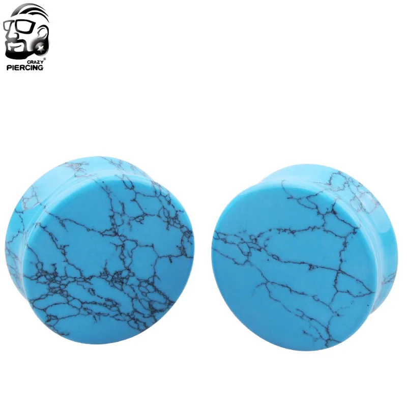 Эспандер для уха пирсинг ювелирная пара розовая бирюза органические тоннели