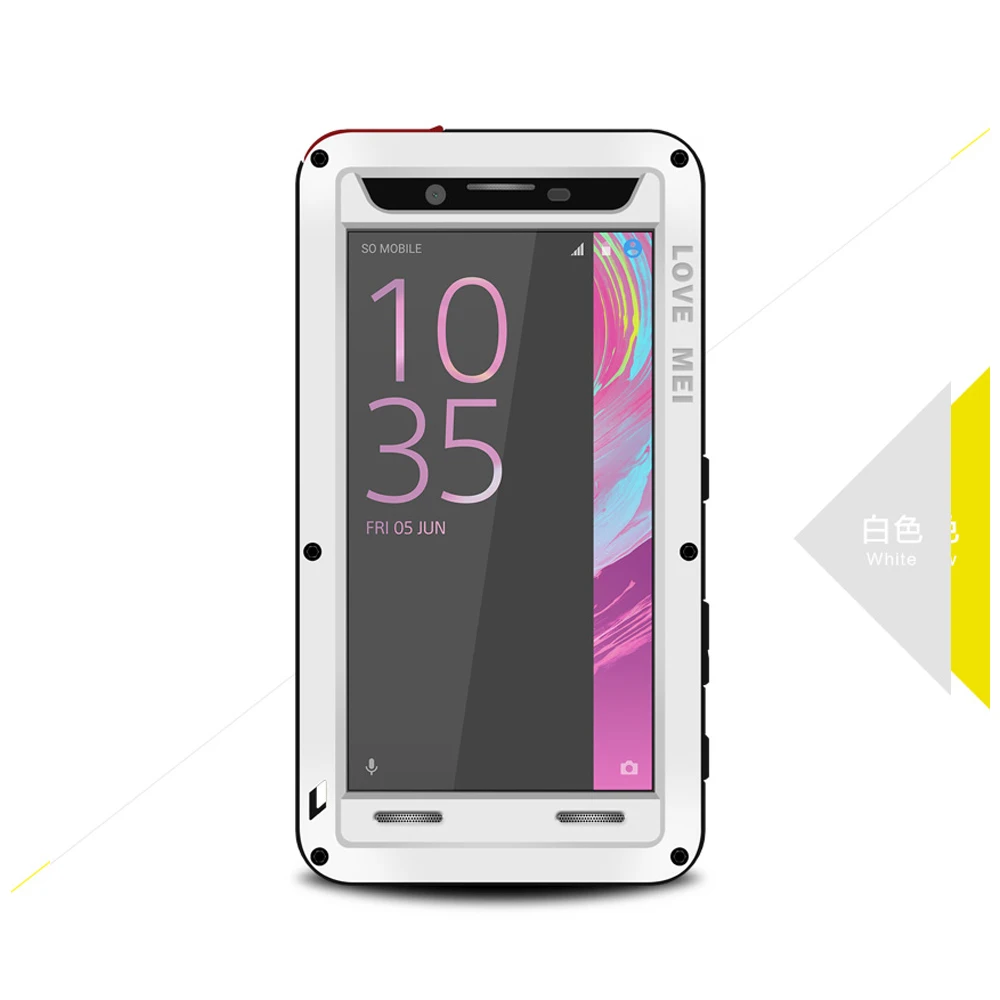 Водонепроницаемый ударопрочный металлический чехол LOVE MEI для SONY Xperia X Compact Performance
