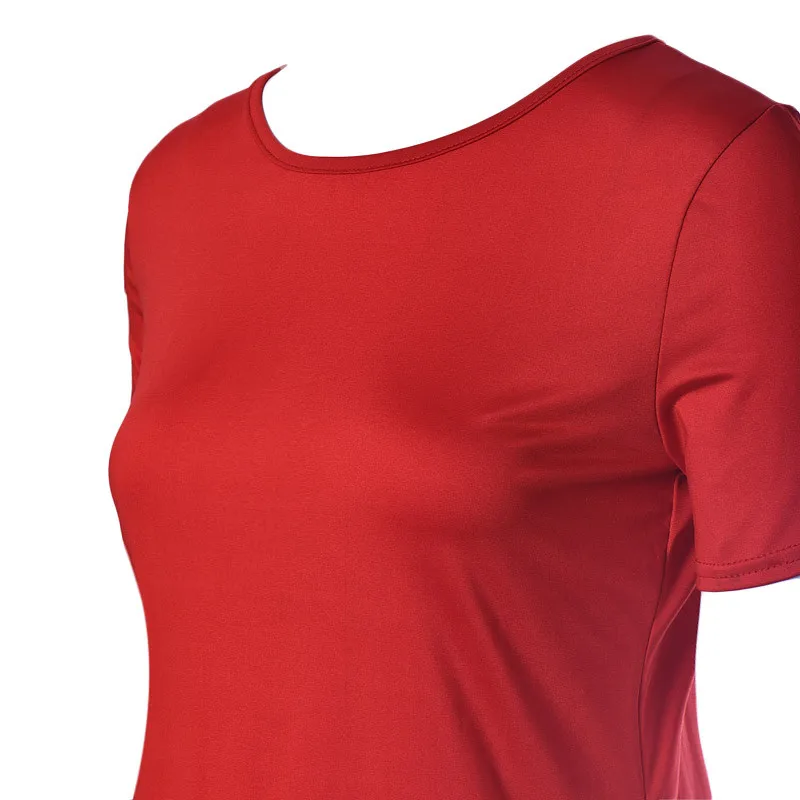 Женское платье с коротким рукавом и Боковым Разрезом Повседневные Вечерние