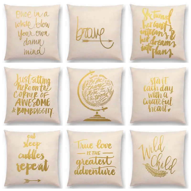 Горячая Распродажа Золотые декоративные буквы смелая уверенность любовь