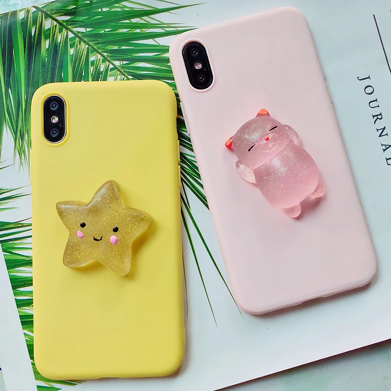 Мягкий чехол для телефона чехол для iPhone 5 5S SE X XR XS Max с мягкими котами, милый чехол для iPhone 7 8 6 6s plus, Аксессуары для 3D кукольного телефона, Новинка