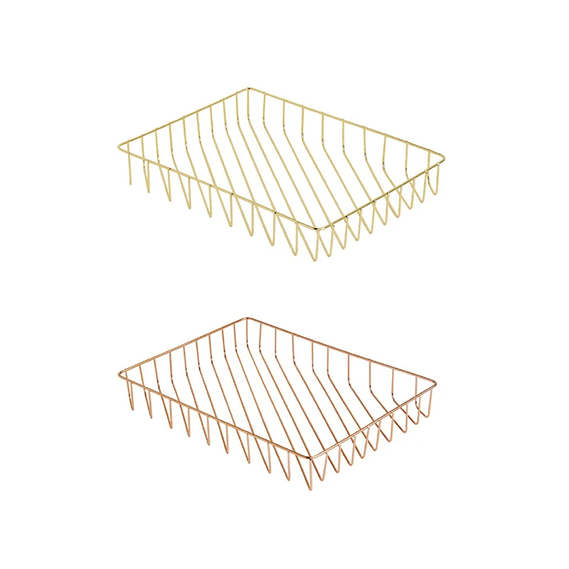 A4 железная корзина для хранения проволоки из нержавеющей стали слэш настольной