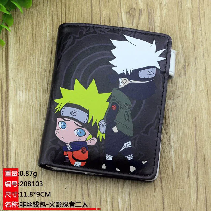 Naruto Аниме один кусок короткий кошелек Обезьяна D Луффи Синтетическая кожа кошелек с карманом для монет - Цвет: Naruto