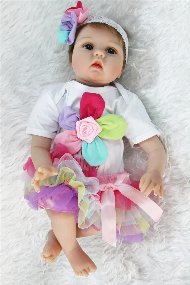 Куклы Reborn babies 22 &quotРеалистичная силиконовая кукла reborn для девочек с цветным