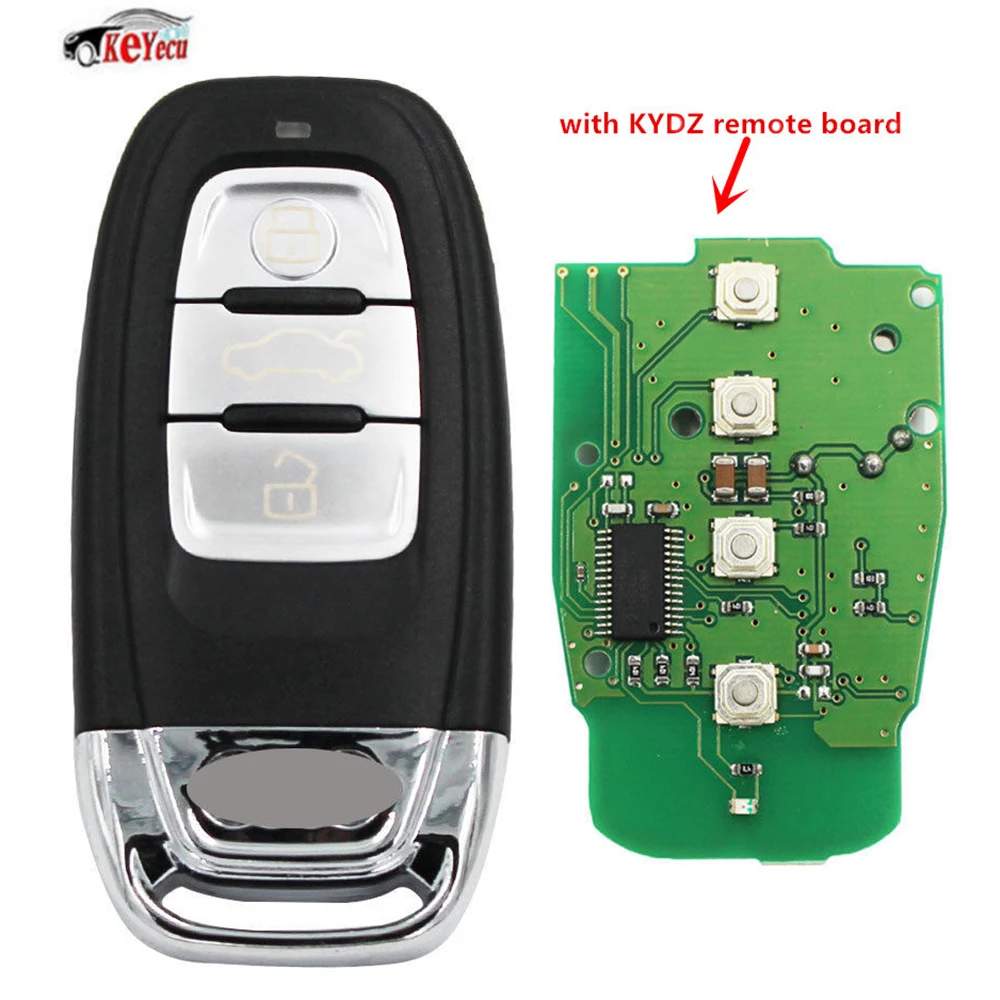 KEYECU(KYDZ) 3 кнопки Smart Remote ключ 315 МГц/433 МГц/868 МГц 8T0 959 754C для Audi Q5 A4L A5 A6 A7 A8 RS4 RS5 S4 S5 2009-2012