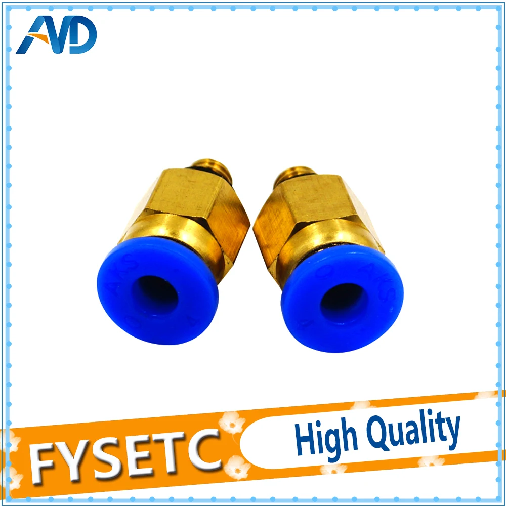 

3PCS PC4-M6 Pneumatic Straight Fitting Connector for 4mm OD tubing M6 6mm Pneumatic 4mm 3D 3D Printer Printers