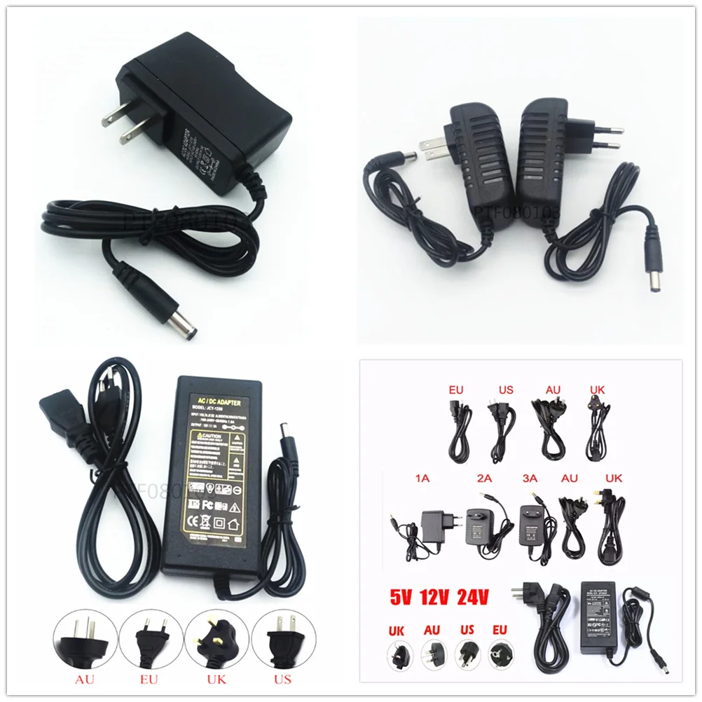 AC 100 V-240 V к DC 12 V 1A 2A 3A 5A 6A 8A трансформаторы питания 12 вольт адаптер конвертер зарядное устройство светодиодные полосы драйвер