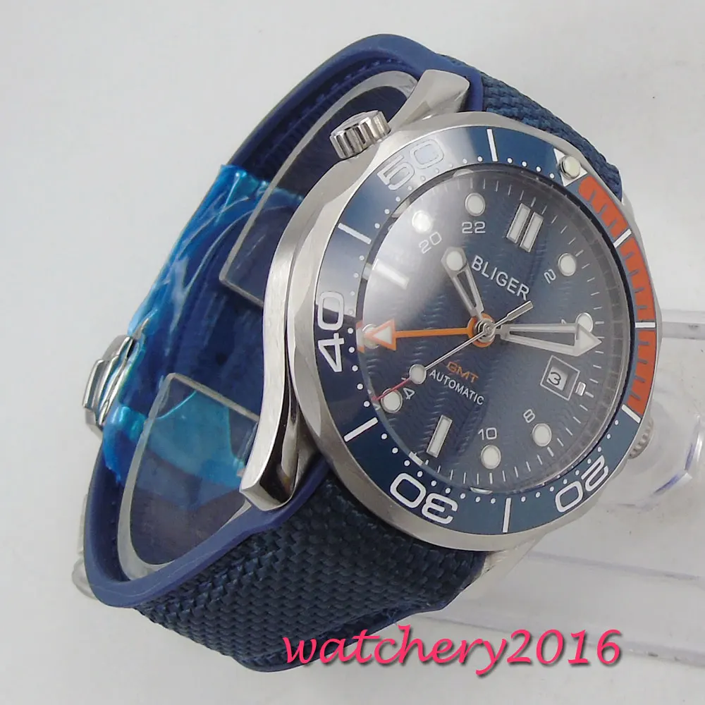 Мужские автоматические часы с синим циферблатом 41 мм|Мужские механические часы| |