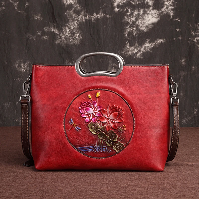 8116Red Norbinus женские сумки из коровьей кожи роскошные женские сумки дизайнерские сумки из натуральной кожи большая Вместительная женская сумка-мессенджер на плечо - Цвет: 8116Red