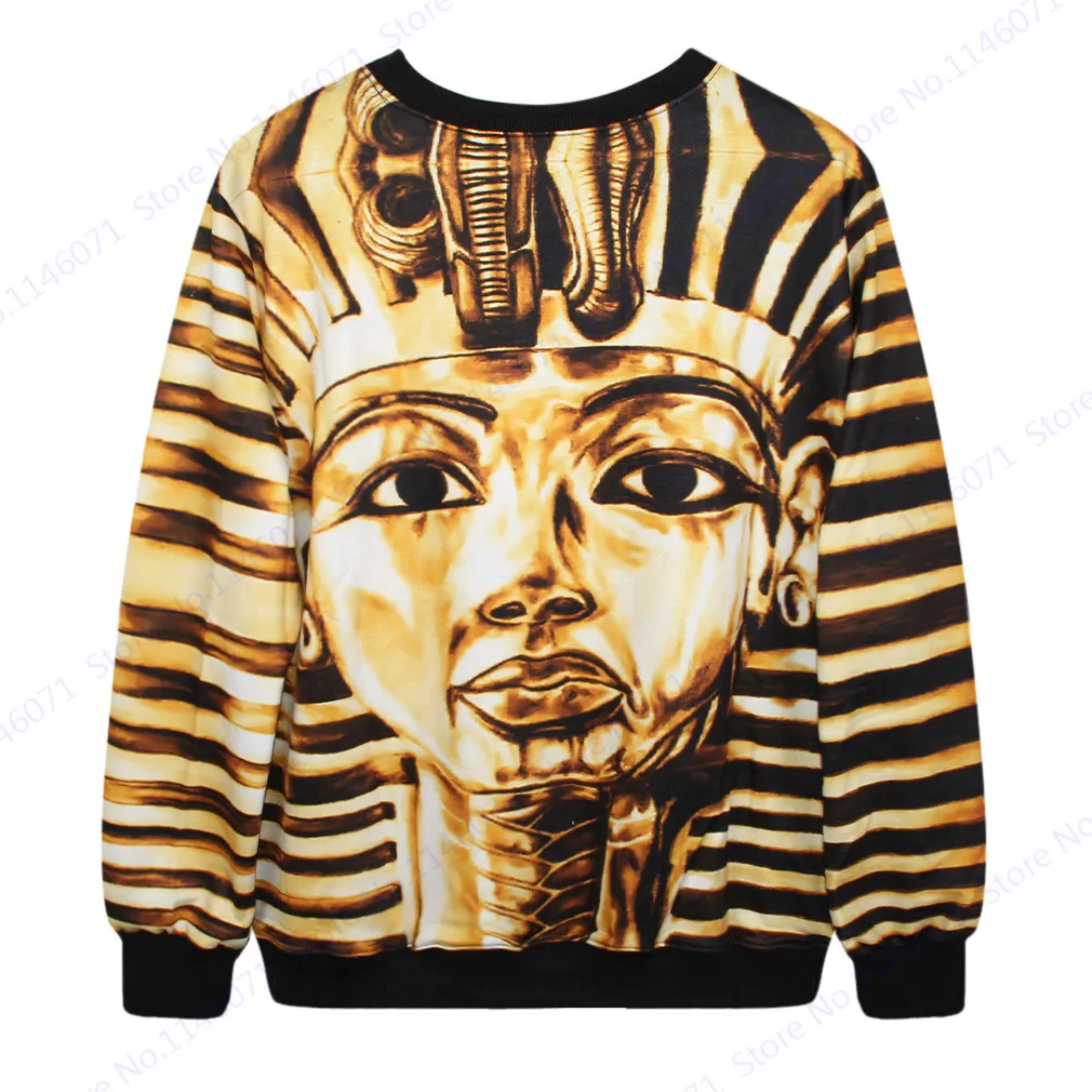 Осенние золотистые негабаритные тренировочные свитеры Great Pharaohs древних