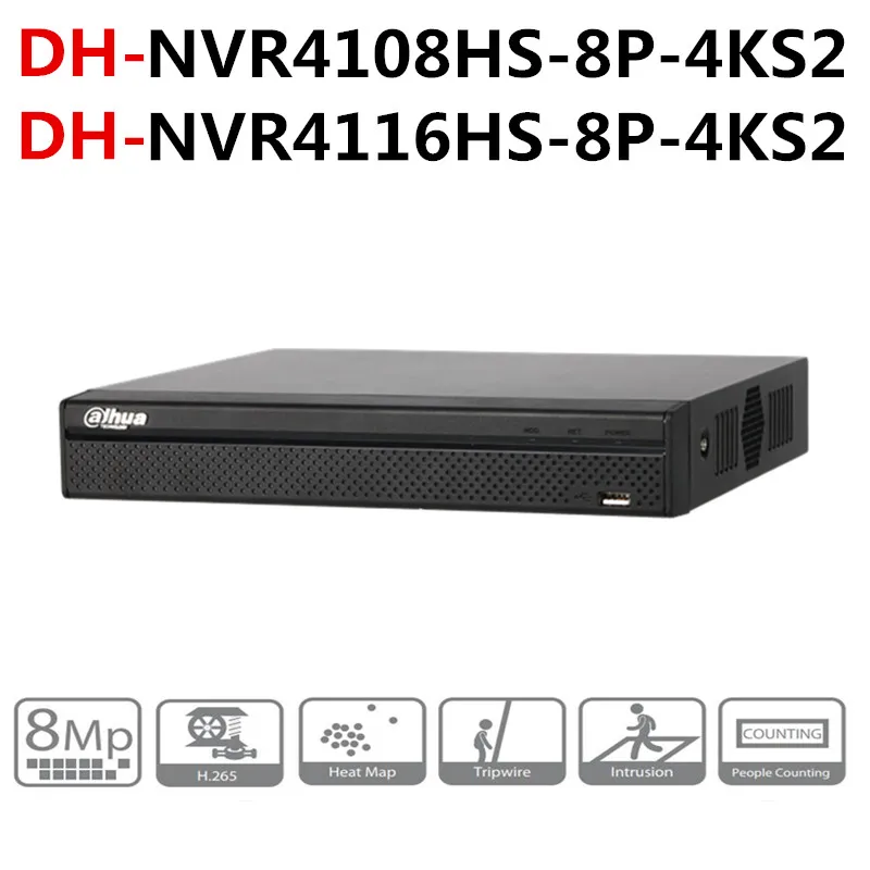 

Dahua NVR POE NVR4108HS-8P-4KS2 NVR4116HS-8P-4KS2 8CH 16CH Compact 1U 8PoE 4K H.265 Lite Network Video Recorder onvif With logo