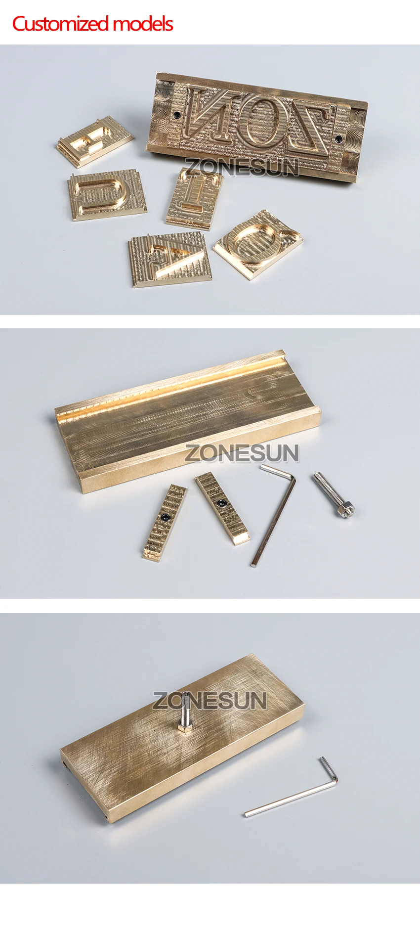 ZONESUN T Тип Гибкие буквы, CNC гравировальная форма горячего тиснения фольги машина, номер, алфавит, символ настройки шрифт для формы