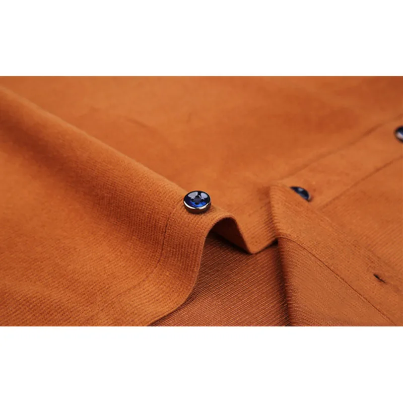 Весна осень Мужская рубашка Вельветовая однотонная повседневная мужская рубашка большого размера Мужская рубашка новая мода Мужская рубашка YN10512