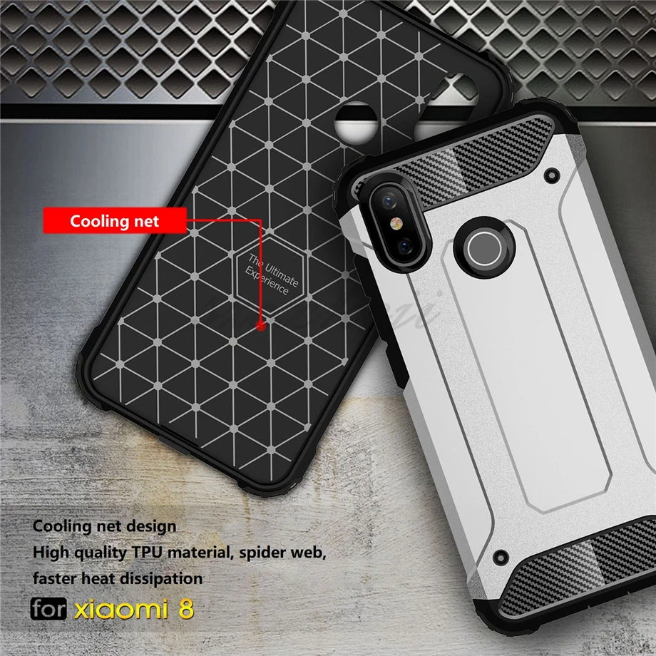 Чехол для Xiaomi mi 8 mi 8SE mi 8 Lite Diamond Armor ударопрочный гибрид жесткий и прочный резиновый чехол для Xiaomi mi 8 SE