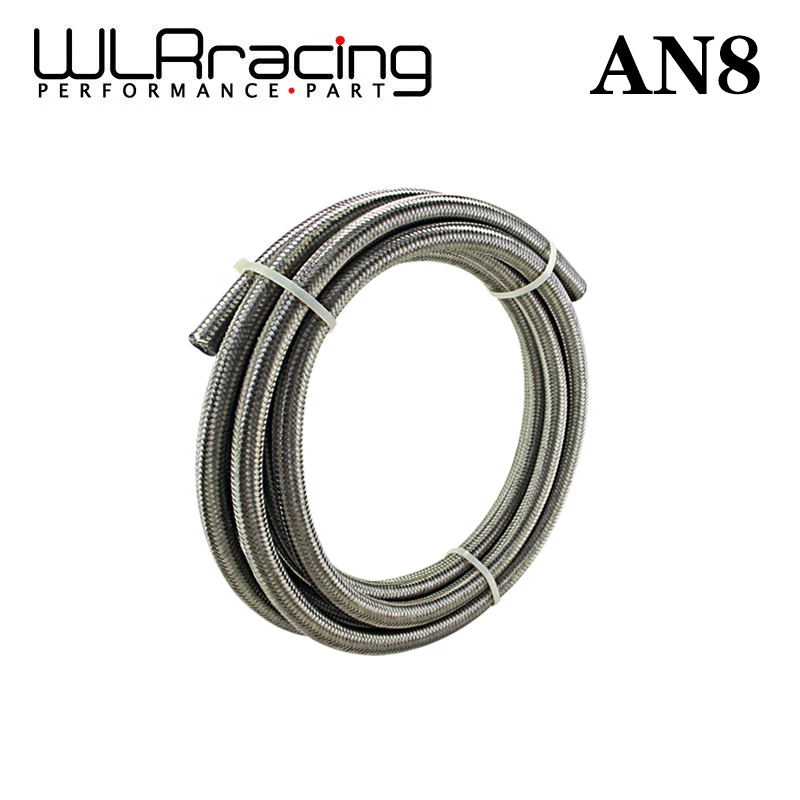 WLR RACING - 5 Meter AN8 8AN AN-8 ( ID 11.2MM / 0.43&quot ) High Quliaty Stainless Braided Dry Sump Fuel oil line Water WLR7113 |