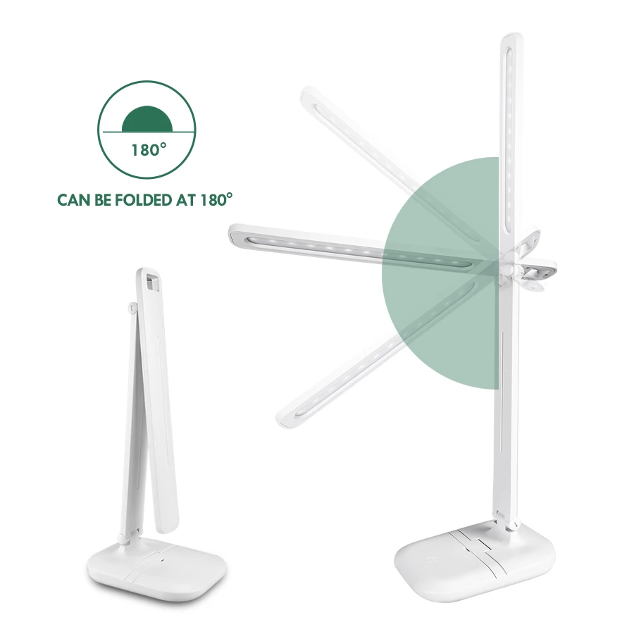 EeeToo светодиодный настольный светильник складной с регулируемой яркостью