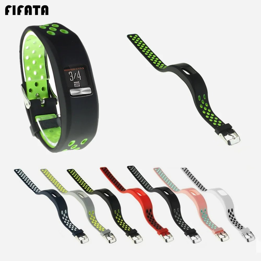FIFATA Silicone Wristband For Vivofit 4 Strap Smart Band Garmin Bracelet Sport Watch Metal Clasp Accessories | Электроника