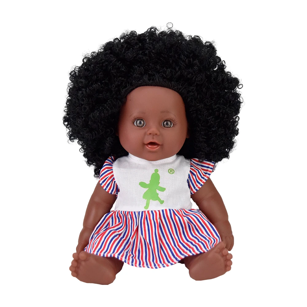 30 см кукла для новорожденных силиконовая волос виниловая черная суперзвезды