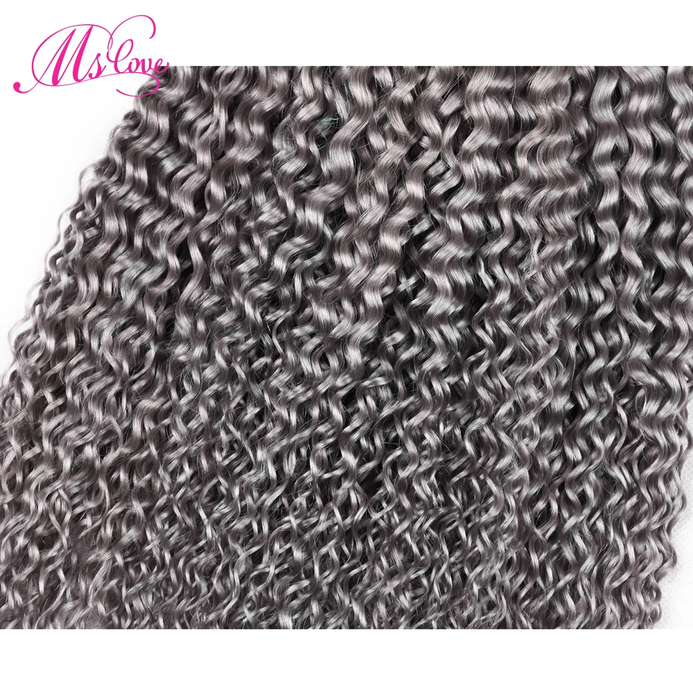MS Love предварительно цветные 1B/серые пучки волос от светлого до темного цвета с