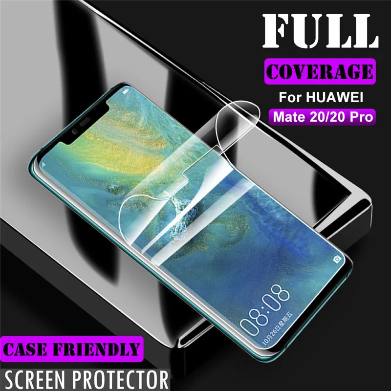 Защитная пленка на весь экран для huawei mate 20 Pro ультратонкая мягкая из ПЭТ 5D