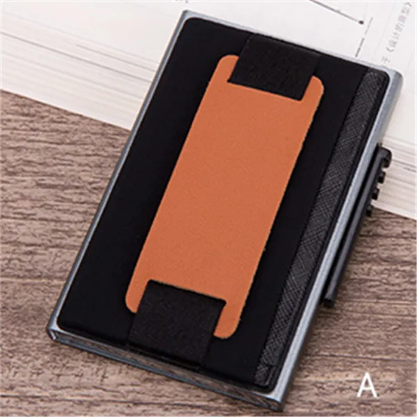 BISIGORO металлический корпус для карт мода RFID Блокировка держатель для карт Простой Высококачественный кошелек Повседневный многофункциональный кошелек для монет - Цвет: X-32C-A Gray