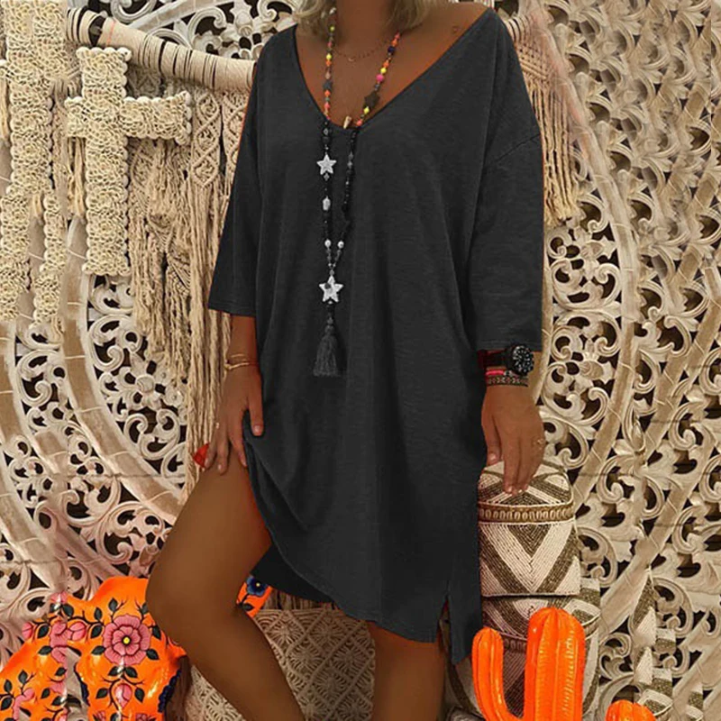 Женское платье для отдыха летние однотонные Коктейльные модные вечерние до