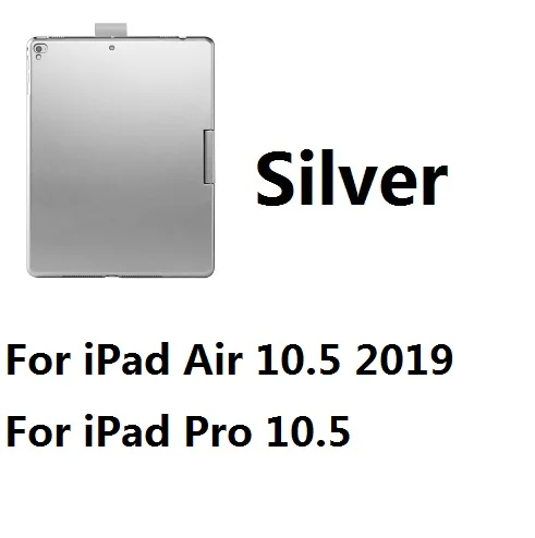 For 10.5 Silver Чехол для iPad Pro 11 10,5 Air 10,5 7 цветов с подсветкой 360 Rotatio Беспроводная Bluetooth клавиатура чехол для iPad 9,7 дюймов - Цвет: For 10.5 Silver