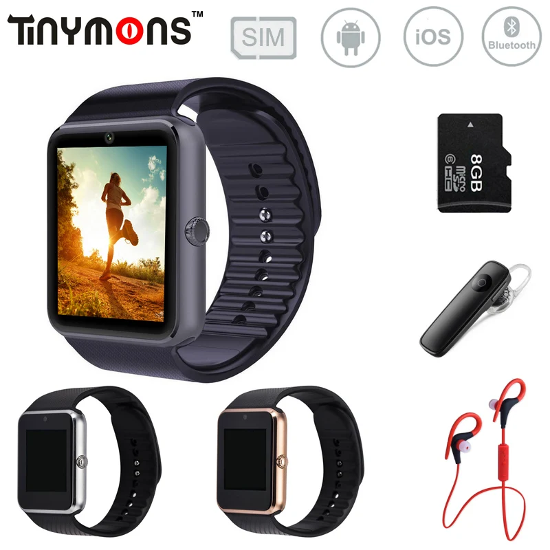 GT08 Bluetooth Смарт-часы браслет SIM TF карта телефон MP3 Smartwatch для Apple iOS Android SMS/напоминание о звонках фитнес-камера