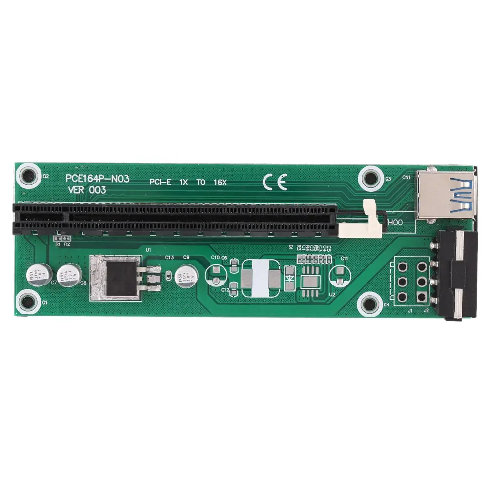 Плата расширения PCI E Express 1x до 16x USB 3 0 адаптер с кабелем питания SATA кабель для