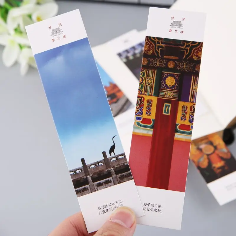 30 шт. креативные бумажные закладки в китайском стиле карты для рисования ретро