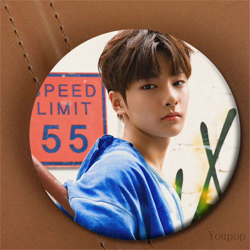 XZ1604 Youpop KPOP бродячий детский 2-й Мини альбом I am Who StrayKids Bang Chan I.N WOOJIN значок с фото булавки броши для одежды шляпа рюкзак - Окраска металла: XZ1604