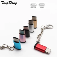 tingdong otg adapter for samsung s8 for huawei mate20 x pro p20 micro usb to type c micro usb female to usbc male converter