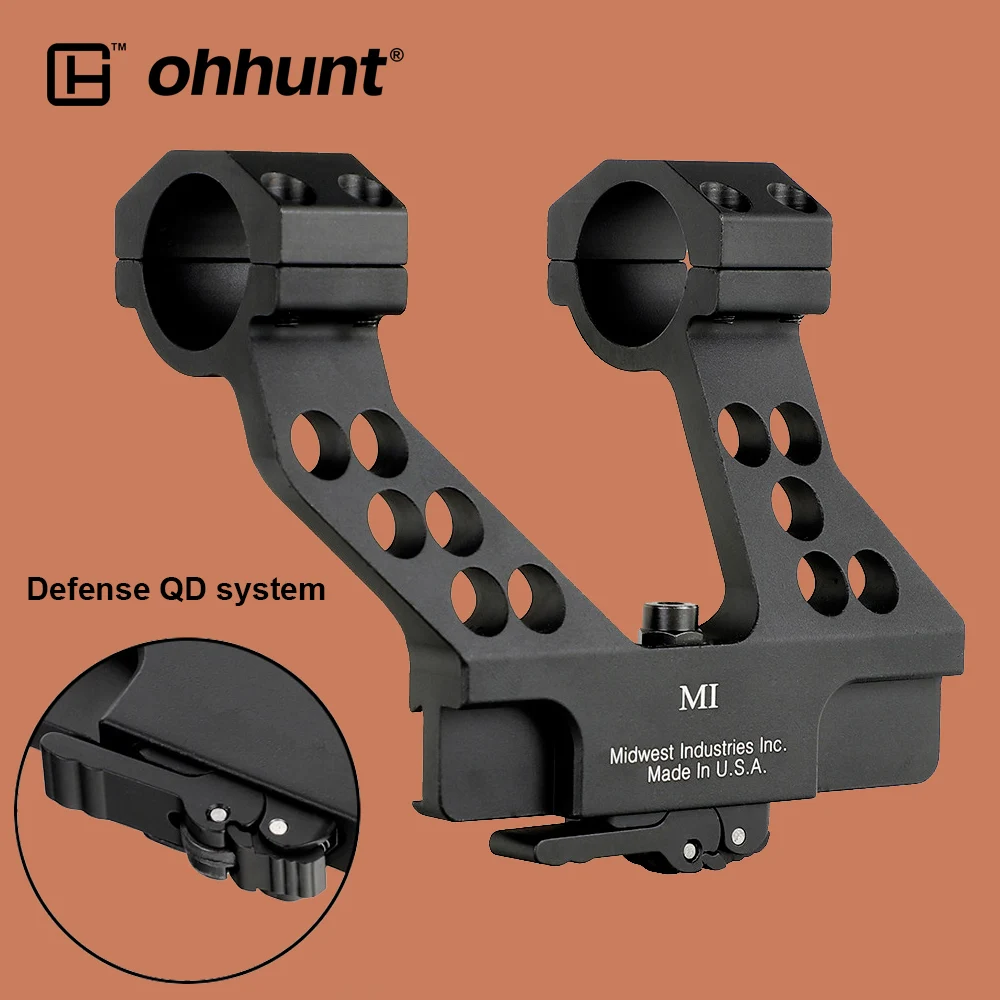 

ohhunt Tactical 25.4mm 30mm Scope Mount Rings Quick Detach System Side Rail Base for AK47 AK74 or Print Your LOGO