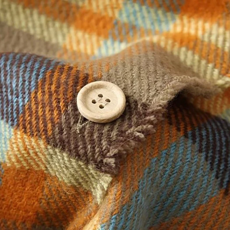 [FEILEDIS]2017 Женская осенне-зимняя новая шаль на пуговицах одноразовый кашемировый