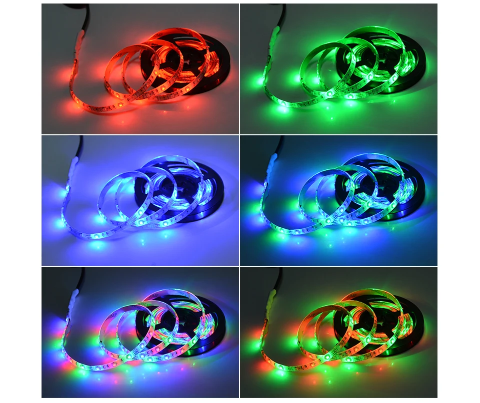 ТВ подсветка RGB кухонный светильник лампа 5 в USB порт 1 м 2 м 3 м 4 м 5 м 60 светодиодный/м Светодиодная подсветка под шкаф кухонный шкаф Настольный Декор лампа