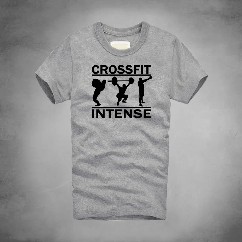 Lexury/летние футболки с круглым вырезом надпись Crossfit Intense Out Door Классическая