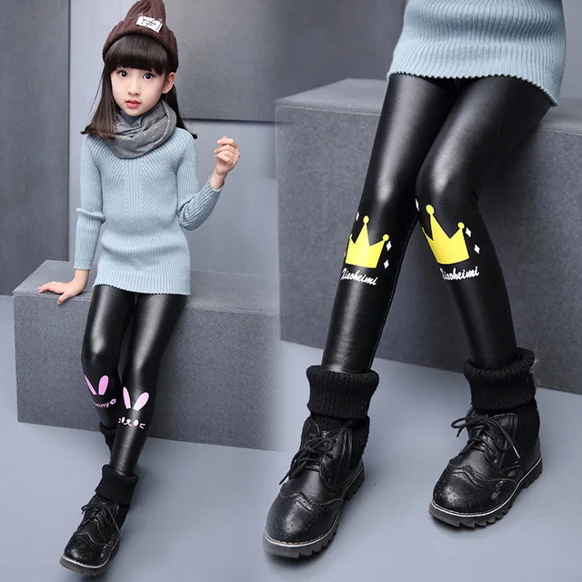 Зимние леггинсы для маленьких девочек детские весенние теплые плотные