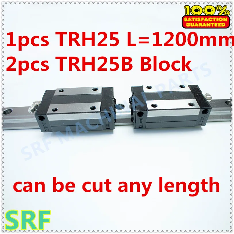 

Hig quality Linear Guide 1pcs TRH25 Length=1200mm Linear guide rail+2pcs TRH25B linear slide block for CNC part