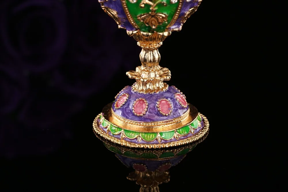 QIFU, роскошный faberge яйцо металлическая коробка для бижутерии домашний декор для украшения стола