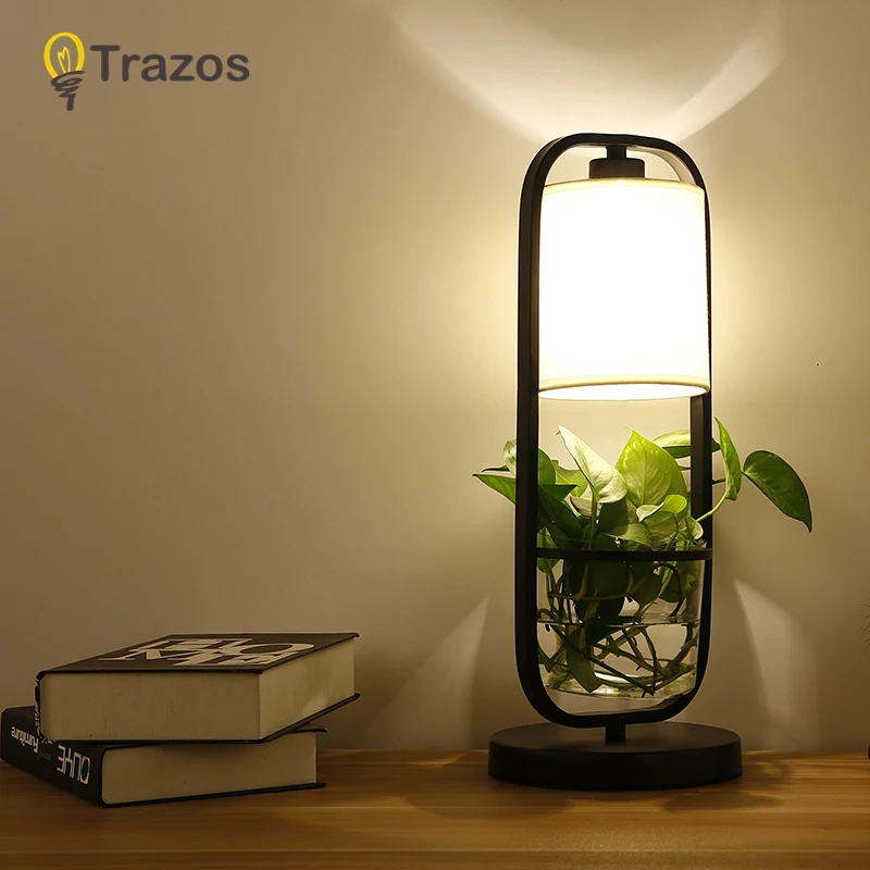 Цветочная настольная лампа TRAZOS в стиле арт-деко сенсорный переключатель для