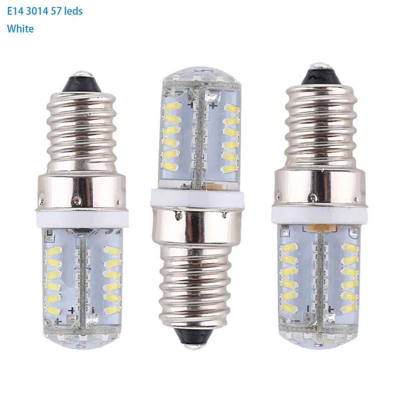 Joneaz 4x ampoule led e14 bulbs lamp Ac Dc 12 volt 5w silicone corn light 3014 57 leds candle Chandelier Crystal Ceiling lamps | Лампы и