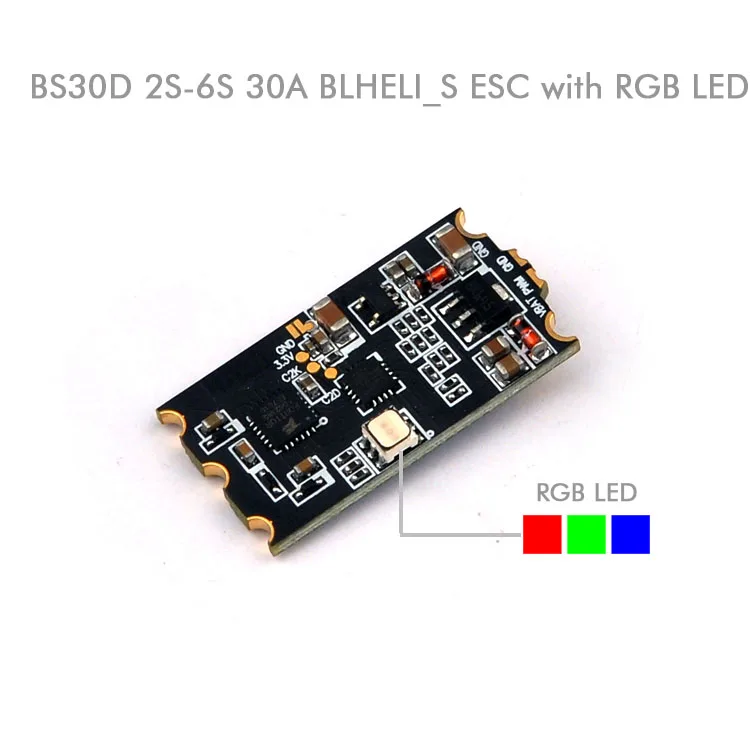 BS30D 30A 2 6S бесщеточный ESC с RGB LED BLHeli_S Dshot для FPV гоночного дрона|esc 2-6s|esc 30aesc brushless |