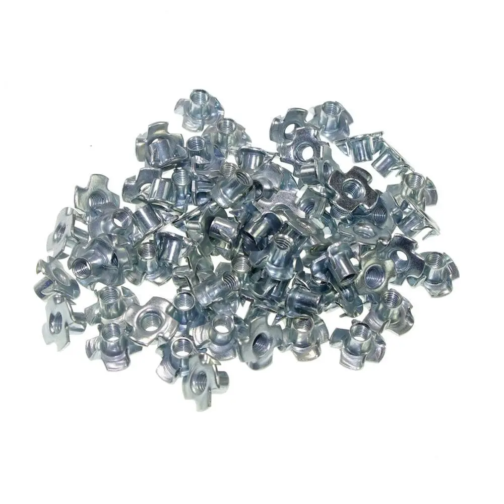 Lot25 метрические M12 оцинкованные стальные т Гайки Глухие гайки 4 зубца стучать в