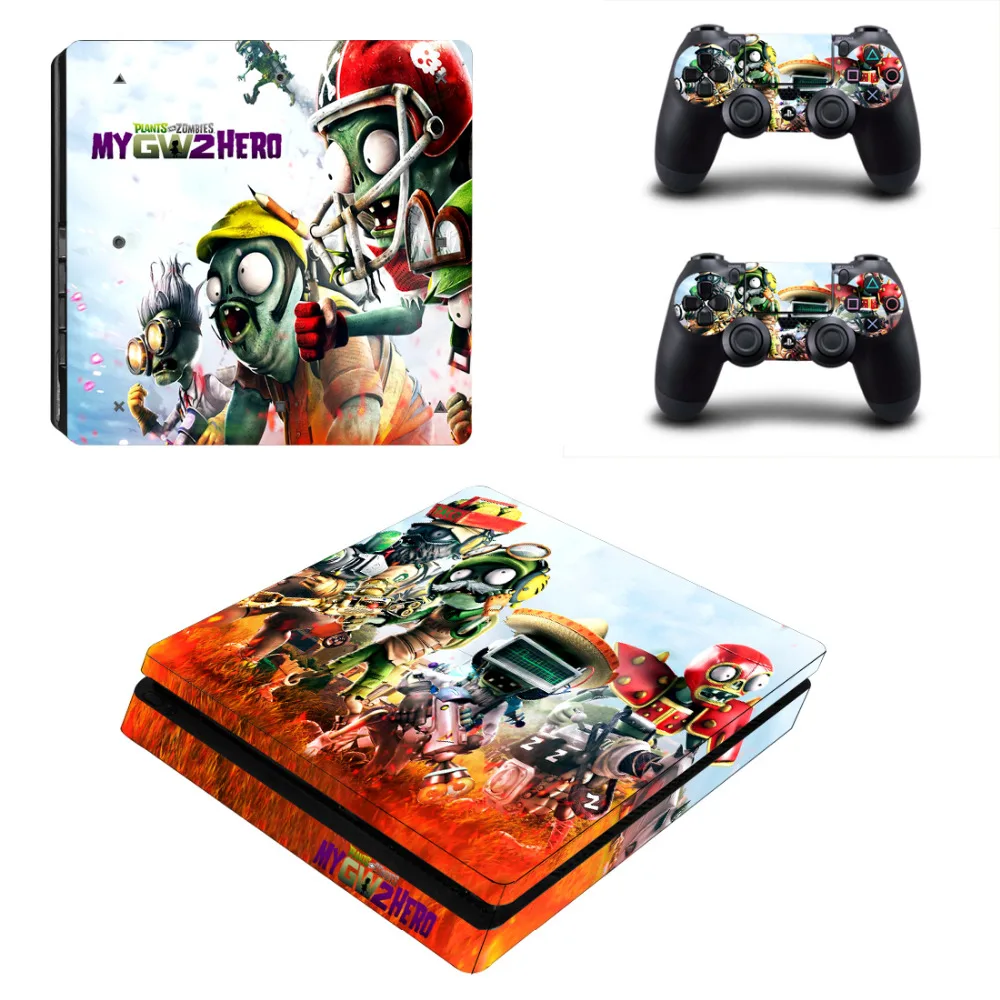 Растения против Зомби GW2 наклейка PS4 тонкий стикер кожи для sony playstation 4 консоли и 2 контроллеров PS4 тонкий стикер кожи