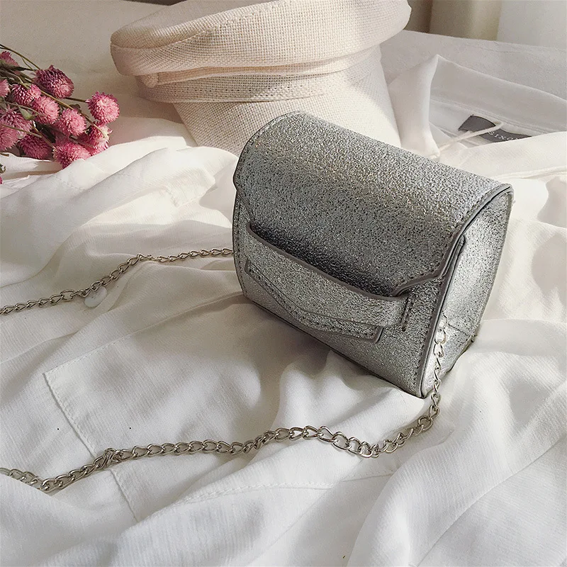 Silver square Маленькая квадратная мини-сумка, летняя модная новинка, качественная женская сумка из искусственной кожи, сумка через плечо с крокодиловым узором и цепочкой - Цвет: Silver square