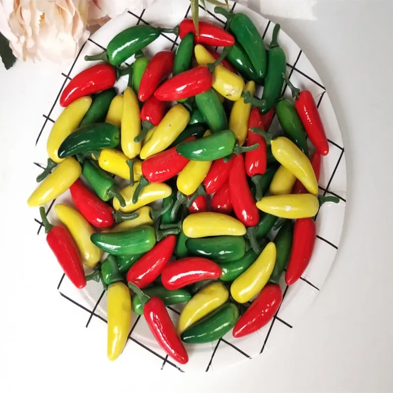Искусственная Имитация красного перца искусственная фотоигрушка кухня еды