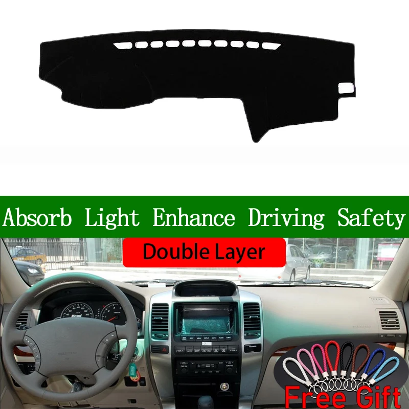 

Двухслойные автомобильные наклейки для Toyota prado 2004 2005 2006, крышка приборной панели, автомобильные аксессуары, интерьерные автомобильные накл...