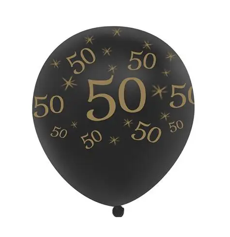 50 10 шт./лот, воздушные шары на день рождения с цифрой 18, 25, 30, 40, 50, 60 лет, для взрослых, с днем рождения, вечерние, цифровые, золотые, черные, латексные шары - Цвет: 50