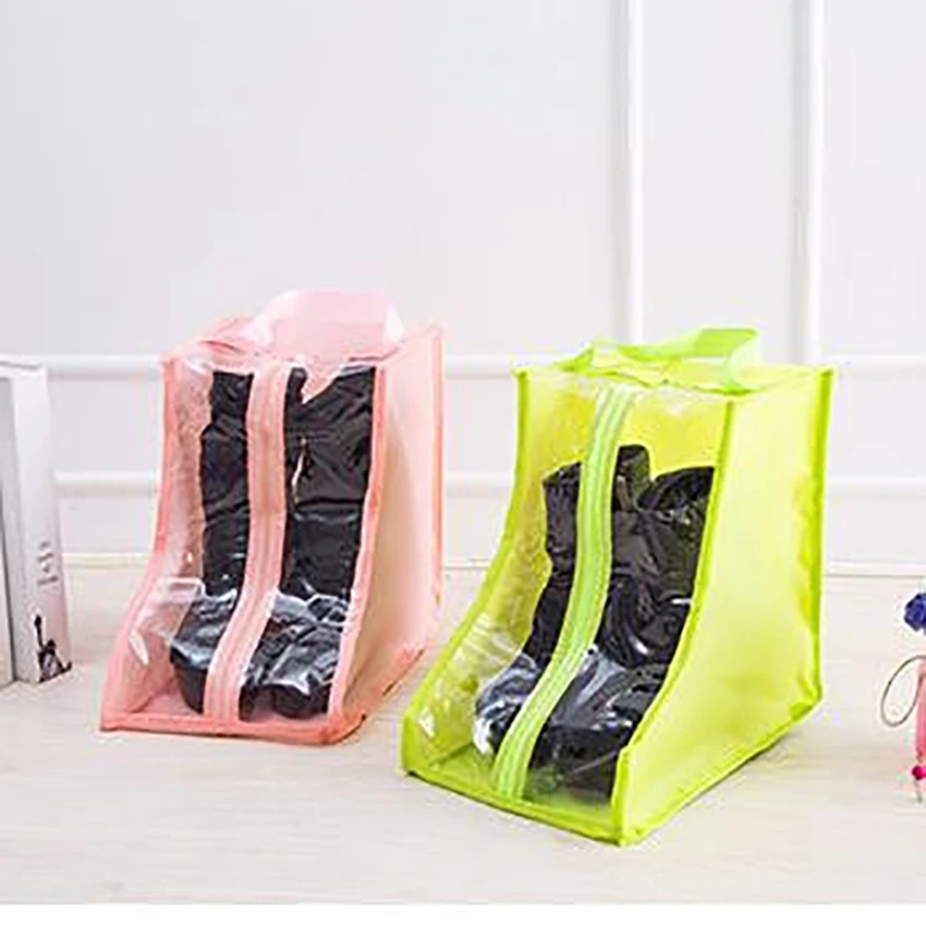 

PVC Home Supplies Boots Cover Shoes Dustproof Bag Storage Pouch Shoes Protector Zipper Bag 20*28*28cm